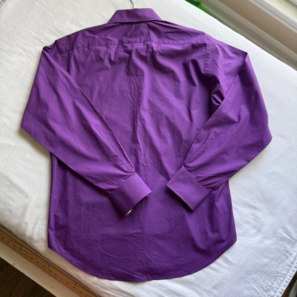 Thomas Dean LSU Tigers Mens L Purple Button Down Shirt Cotton College Football